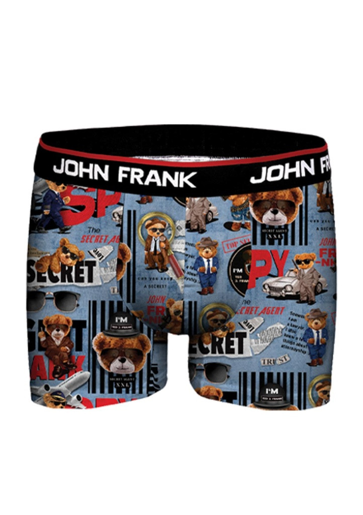 Pánské boxerky John Frank JFBD355 Modrá S