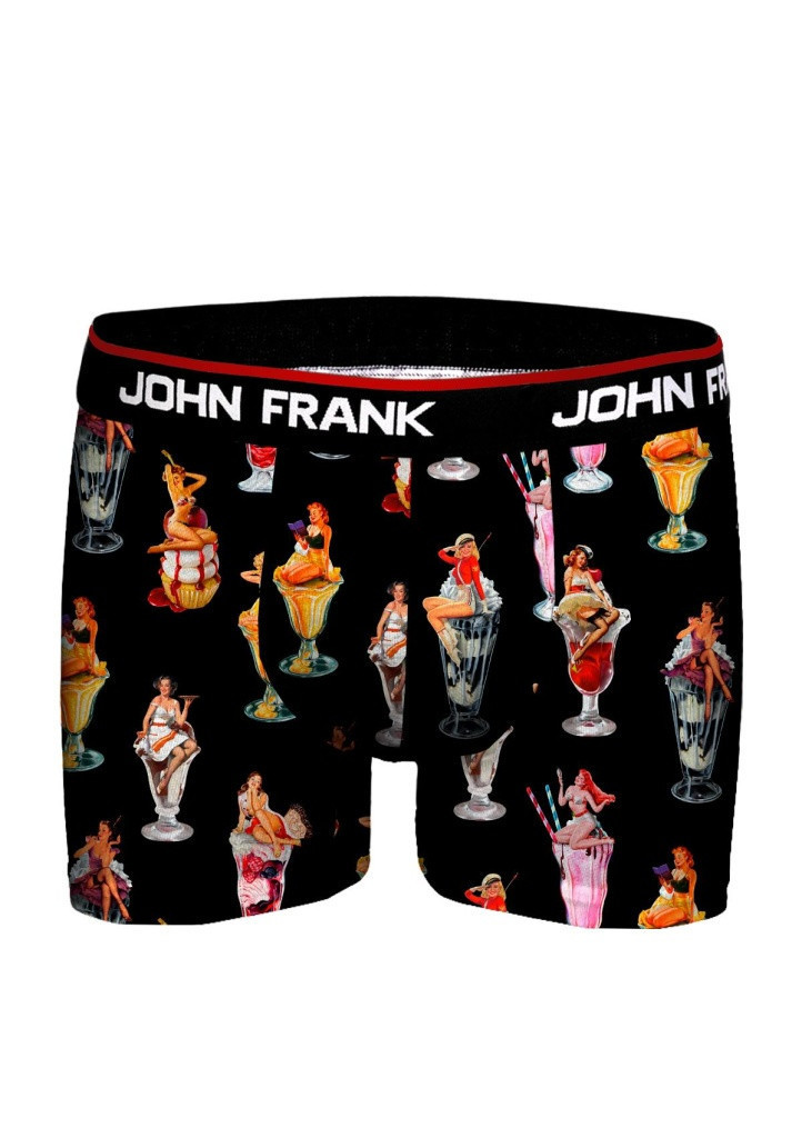 Pánské boxerky model 18517630 Černá S - John Frank