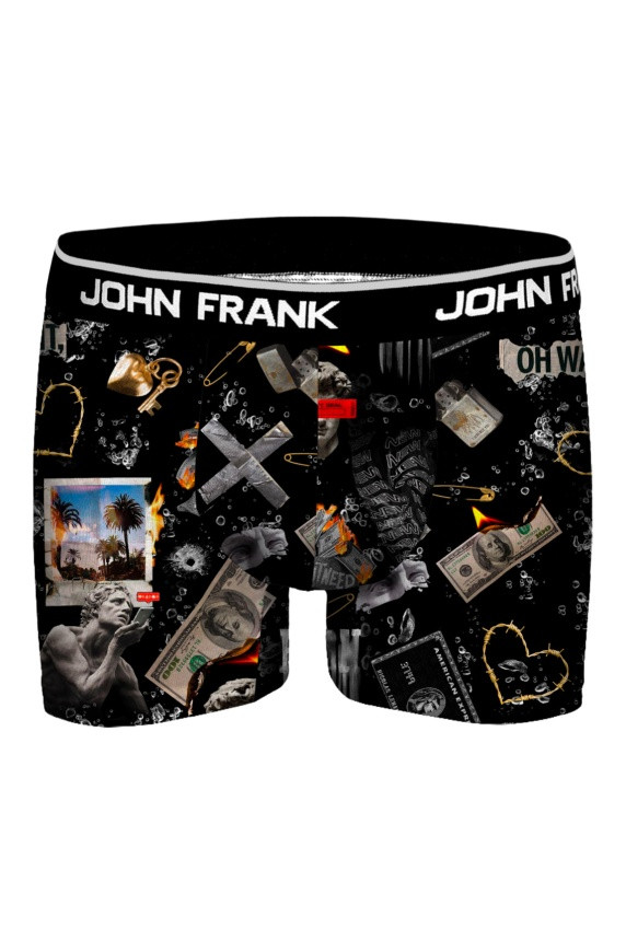 Pánské boxerky John Frank JFBDMOD107 XXL Černá