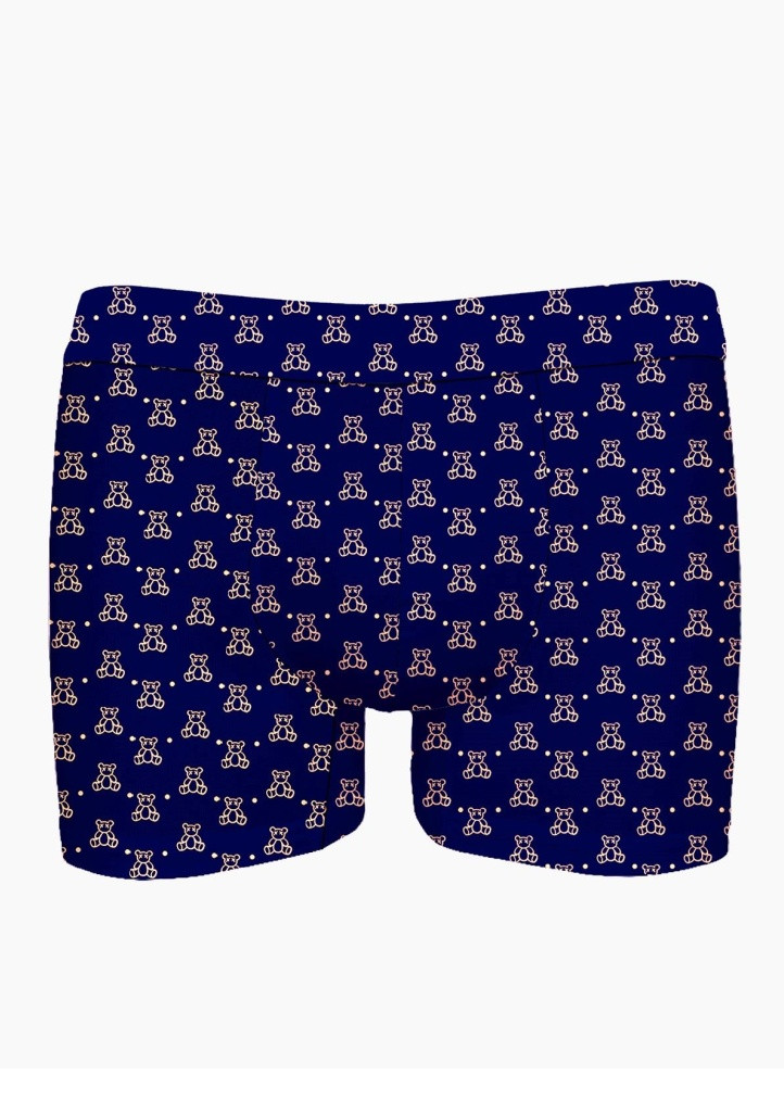 Pánské boxerky JOHN FRANK JFBUCWB600 Mini bears Blu L