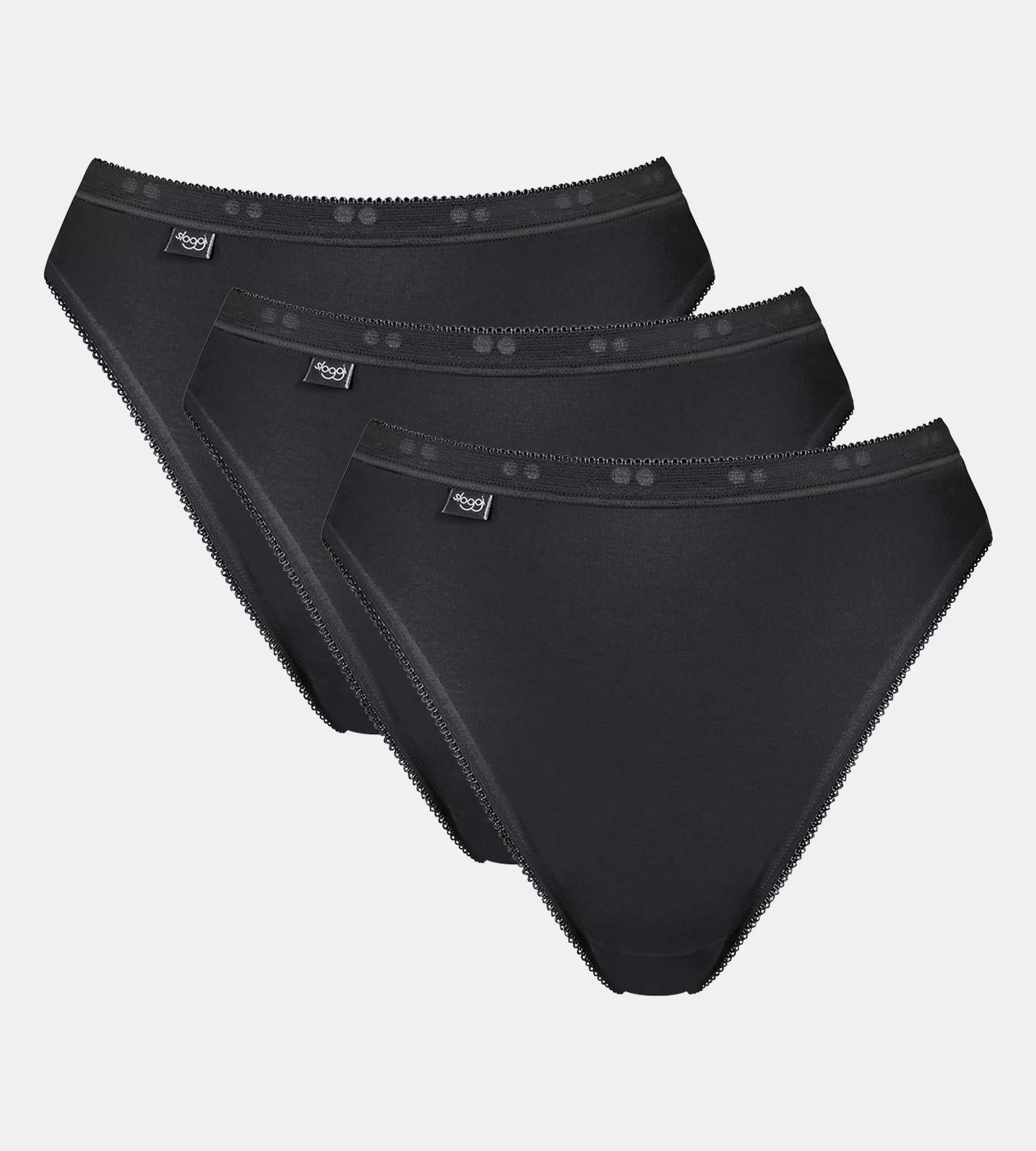 Dámské kalhotky Basic+ Tai 3P - BLACK - černé 0004 - SLOGGI BLACK 42