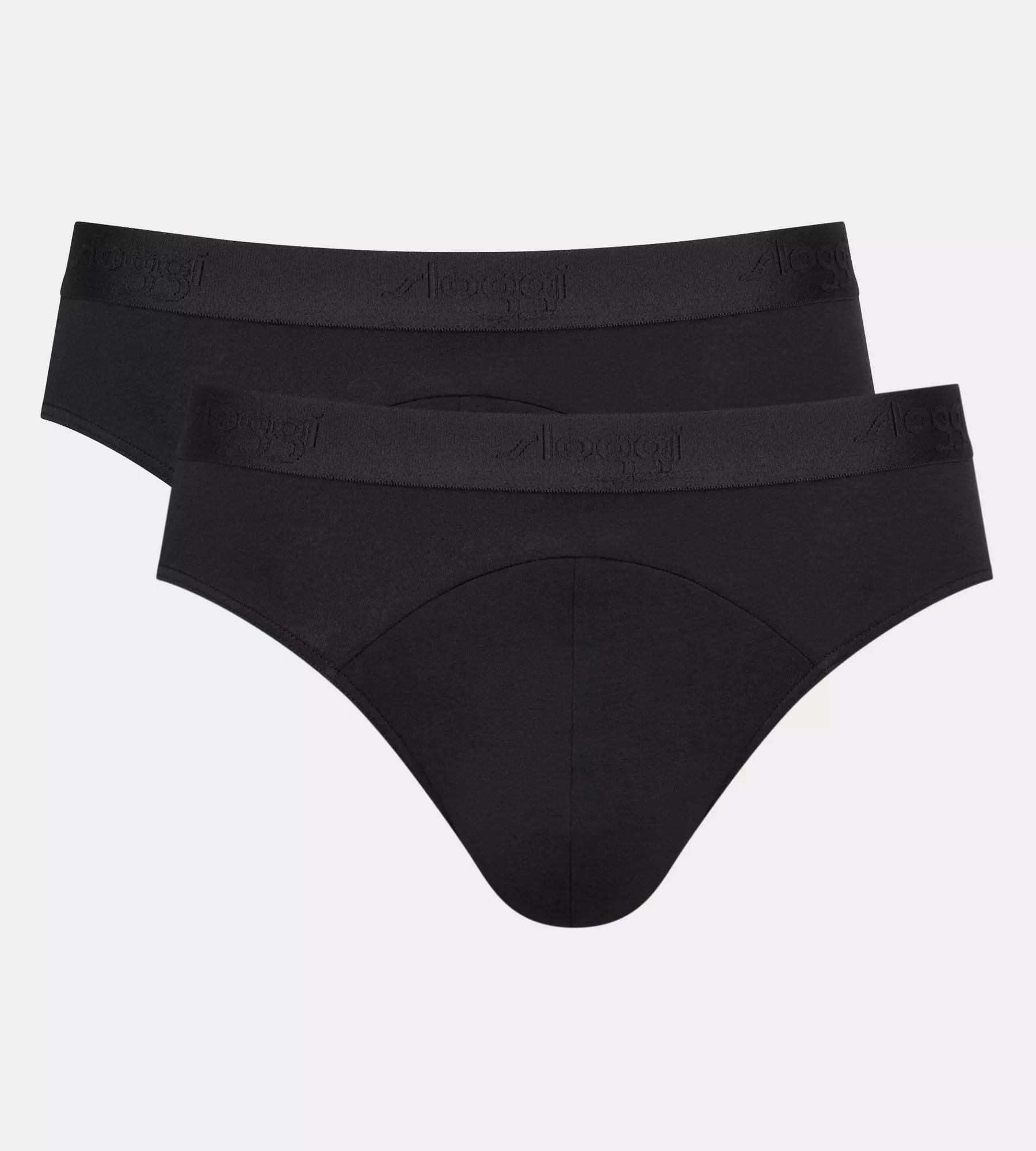 Pánské slipy EVER Soft Brief 2P - BLACK - černé 0004 - SLOGGI BLACK S