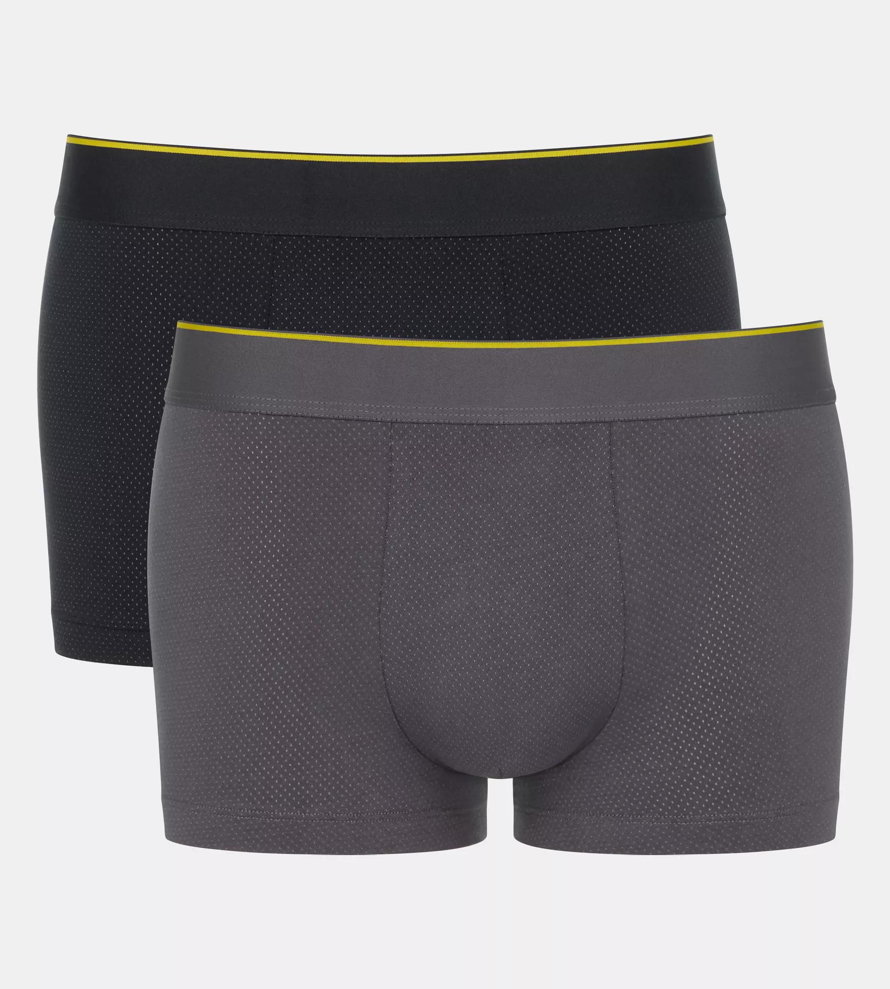 Pánské boxerky EVER Airy Hipster C2P - BLACK - černošedé M014 - SLOGGI BLACK M