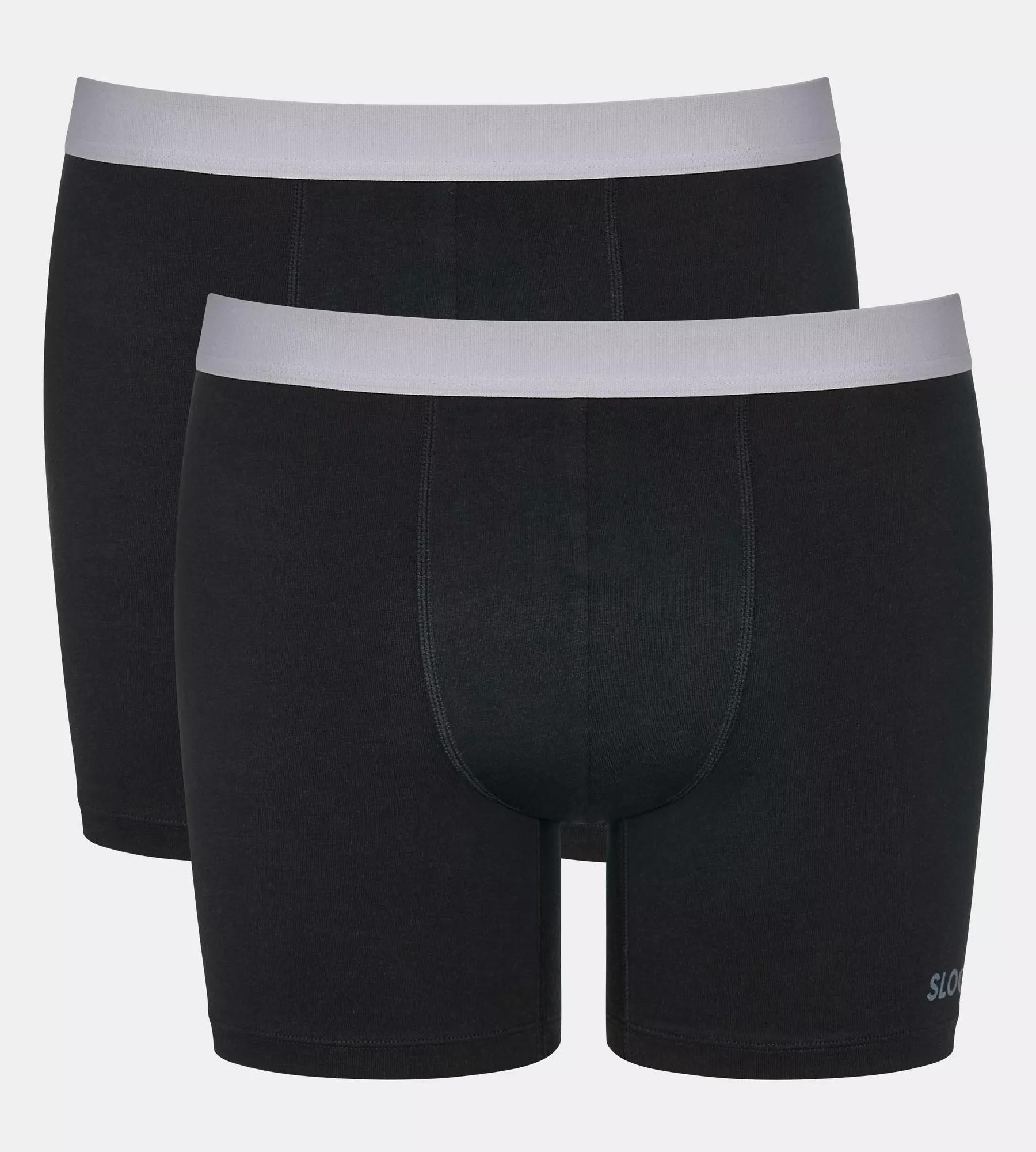 Pánské boxerky GO ABC 2.0 Short 2P - BLACK - černé 0004 - SLOGGI BLACK M