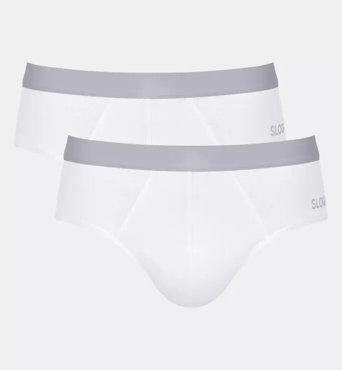 Pánské slipy GO ABC 2.0 Brief 2P - WHITE - bílé 0003 - SLOGGI WHITE M