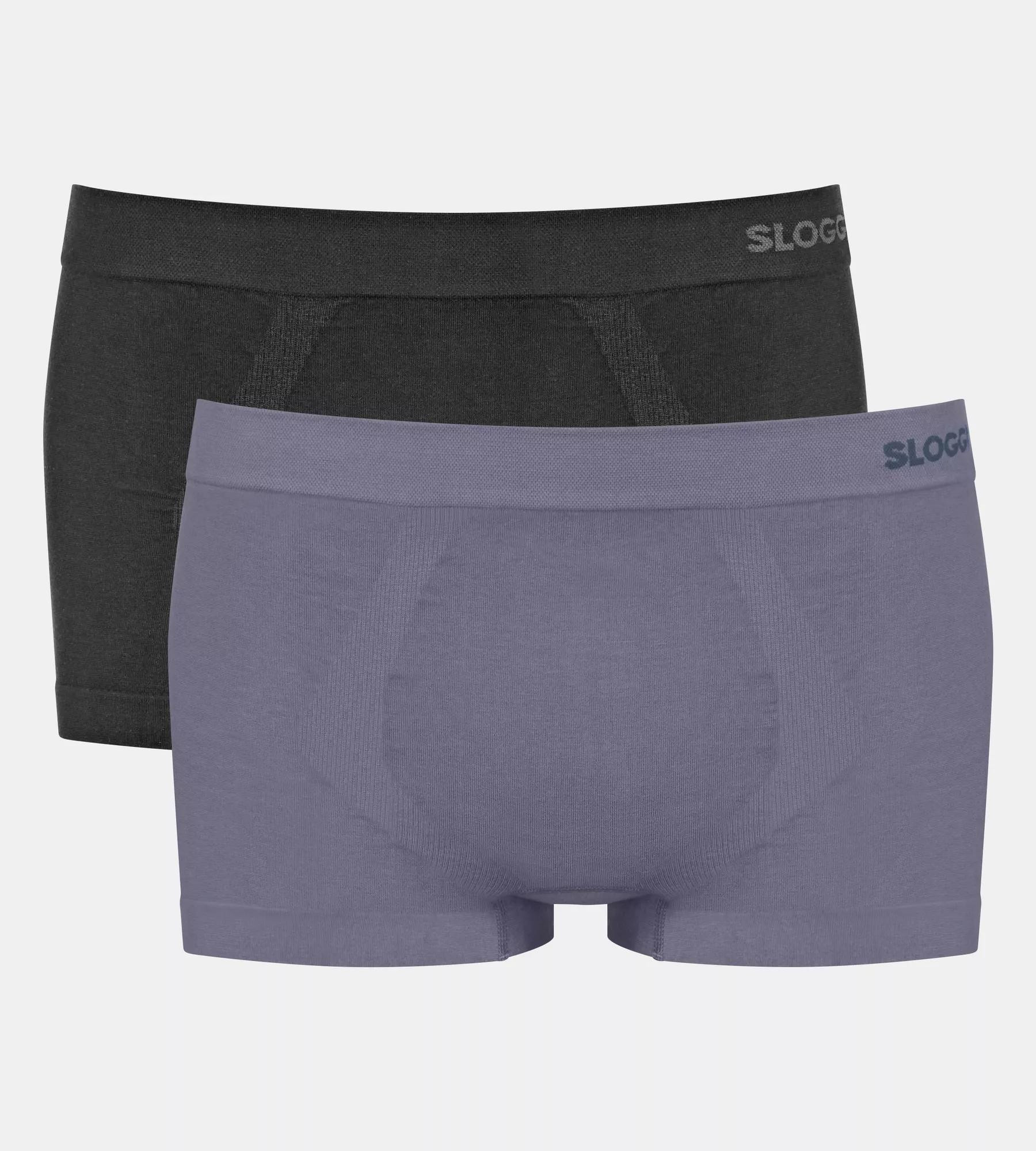 Pánské boxerky GO Smooth Hipster C2P - BLACK - černé 0004 - SLOGGI BLACK M