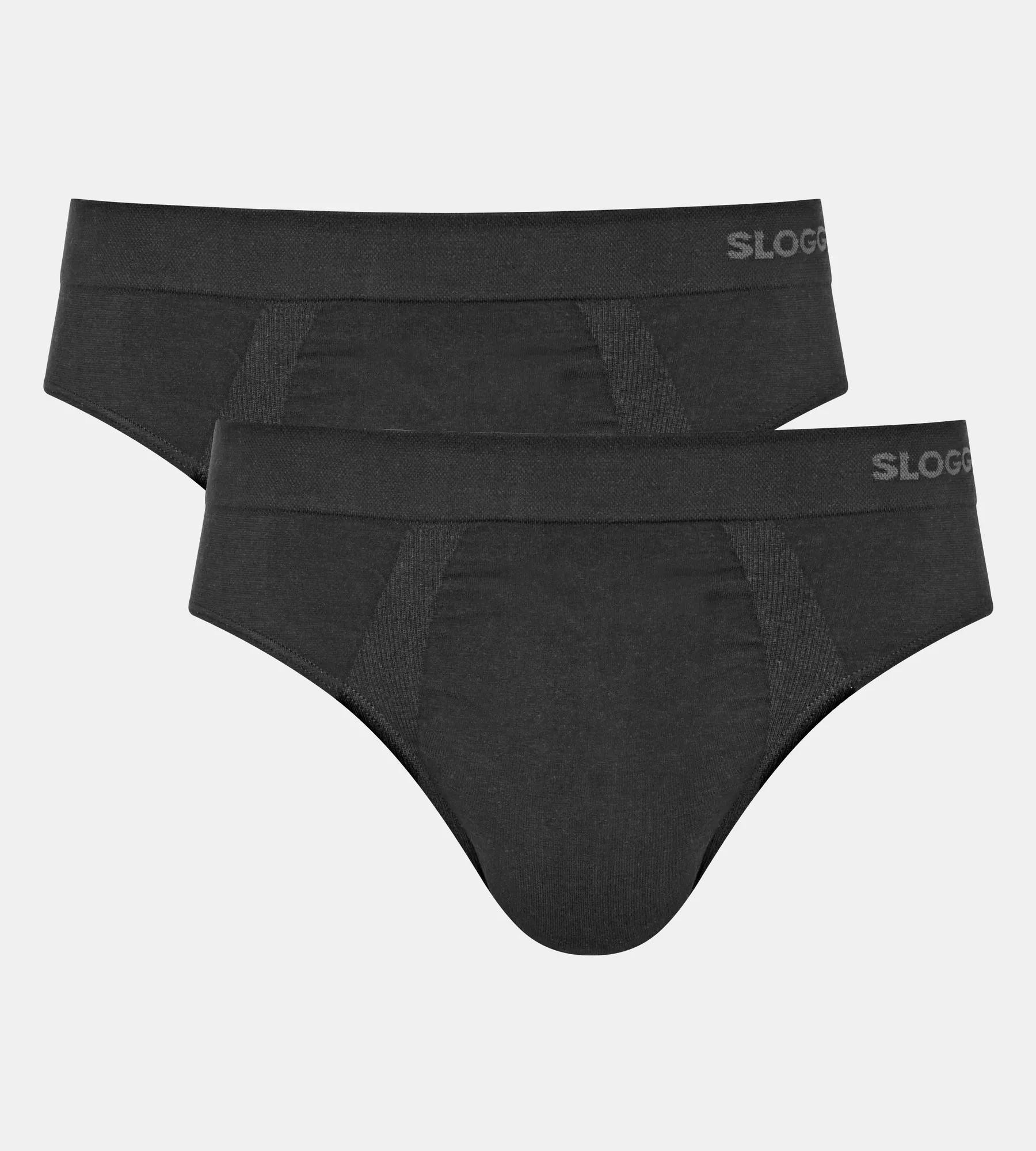 Pánské slipy GO Smooth Brief 2P - BLACK - černé 0004 - SLOGGI BLACK L