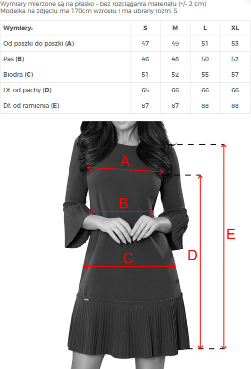 Pohodlné dámské plisované šaty v broskvové barvě model 7245112 XXL