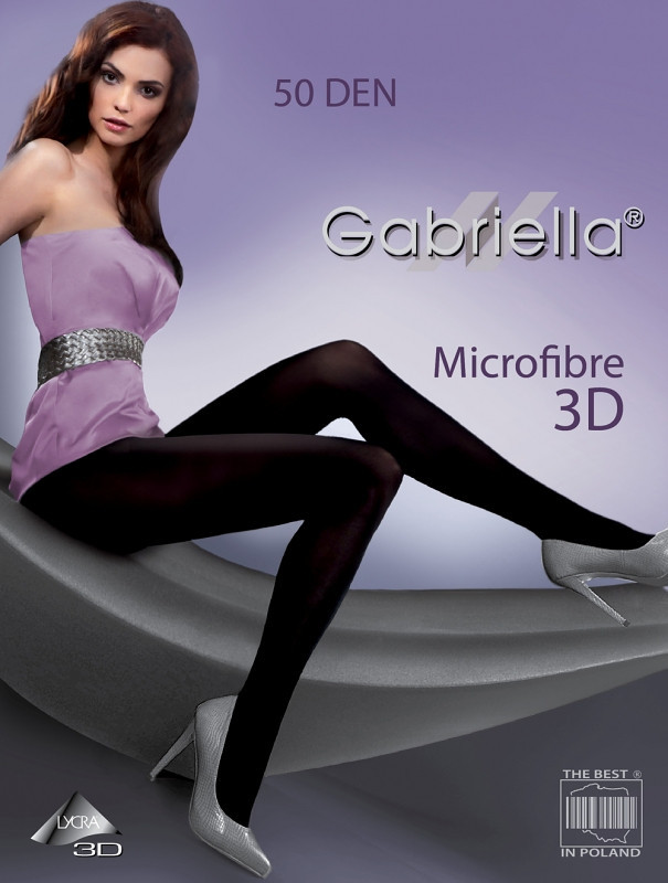 Dámské punčochové kalhoty Gabriella Microfibre 3D 120 50 den černá 3-M