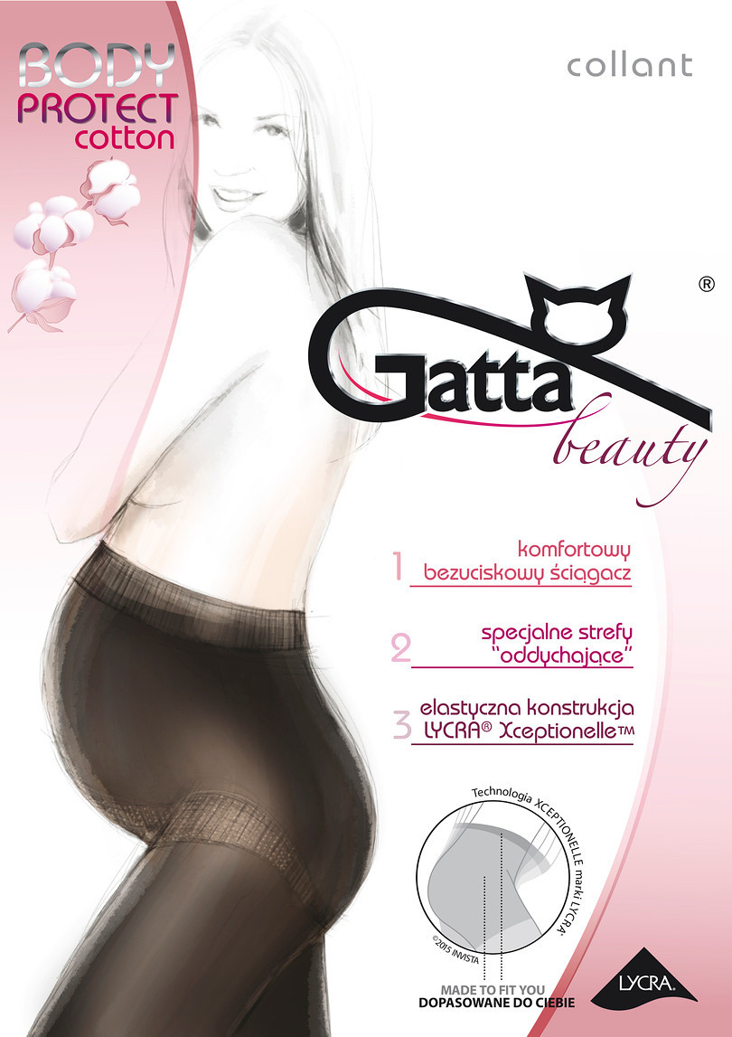 Dámské punčochové kalhoty Gatta Body Protect Cotton nero/černá 2-S