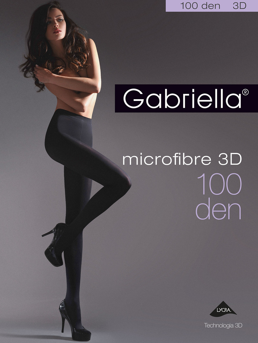 Punčochové kalhoty Gabriella Microfibre 3D 119 2-4 100 den černá 2-S