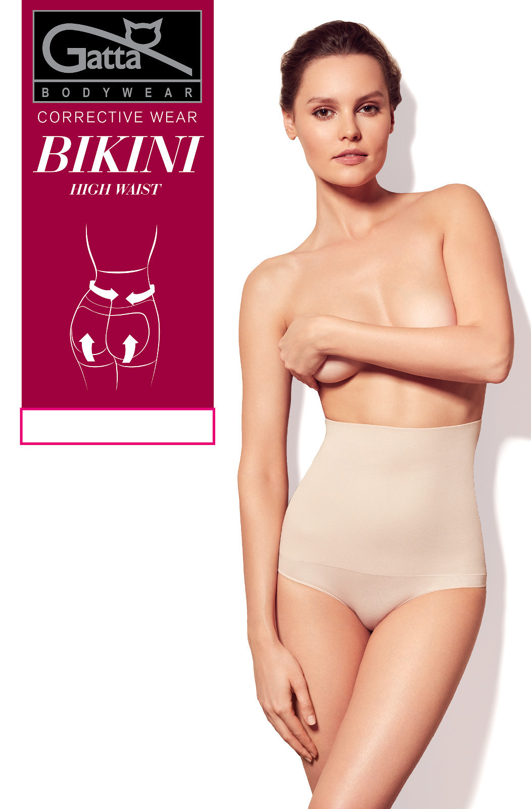 Obrázok Figi Gatta Corrective Bikini High Waist 1464S Farba: light nude / odc.beżowego, veľkosť: M