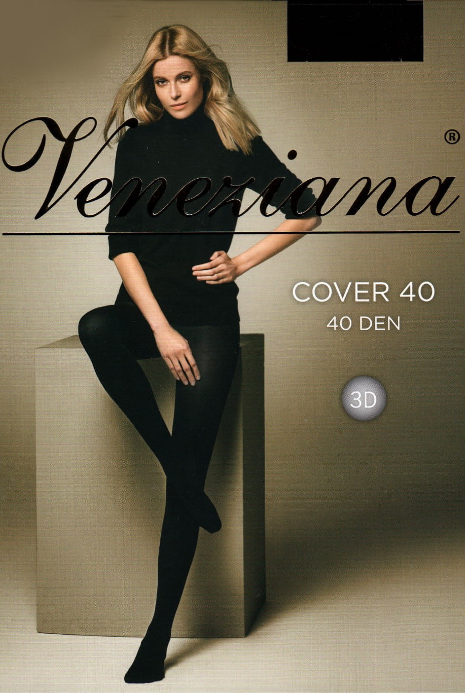 Obrázok Dámske pančuchové nohavice Veneziana Cover 40 deň nero 2-S