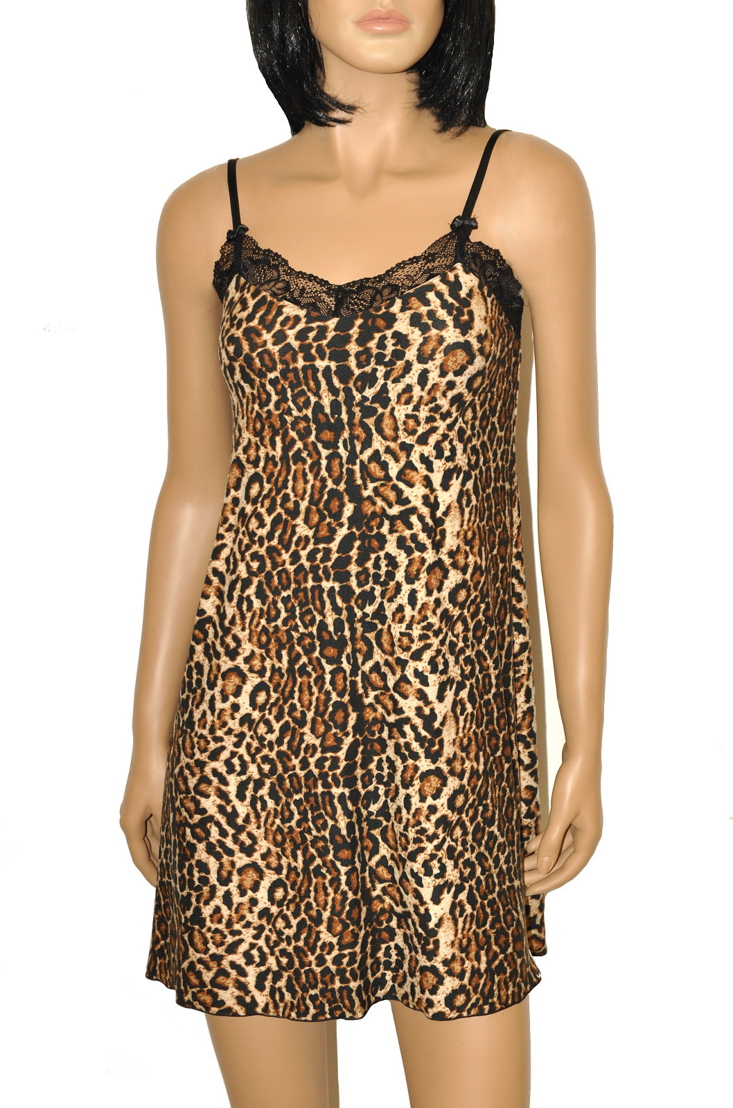 Dámská noční košilka leopardí hnědá XL model 8391034 - De Lafense