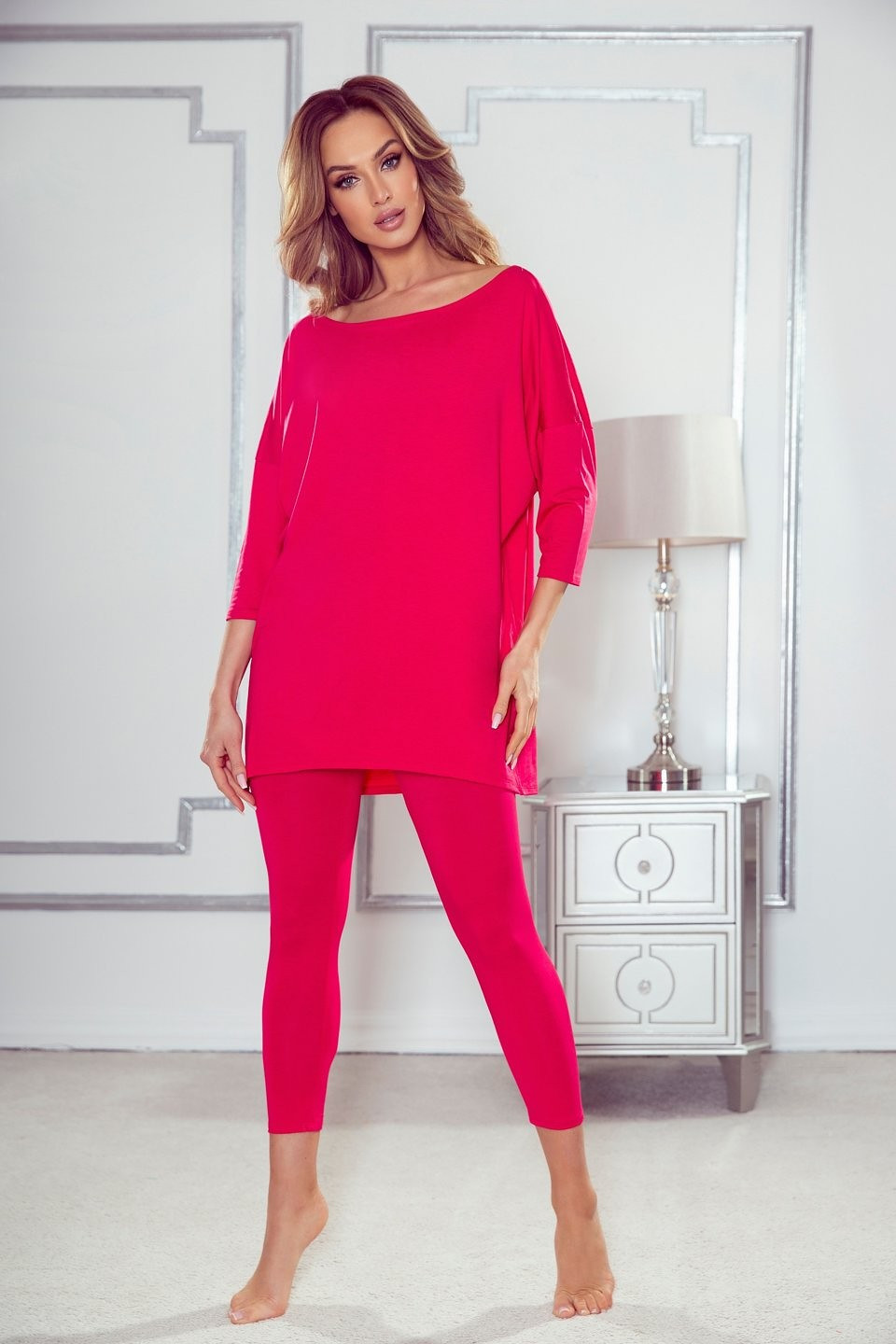 Dámské pyžamo First Lady model 17391816 - Eldar Barva: malina, Velikost: S