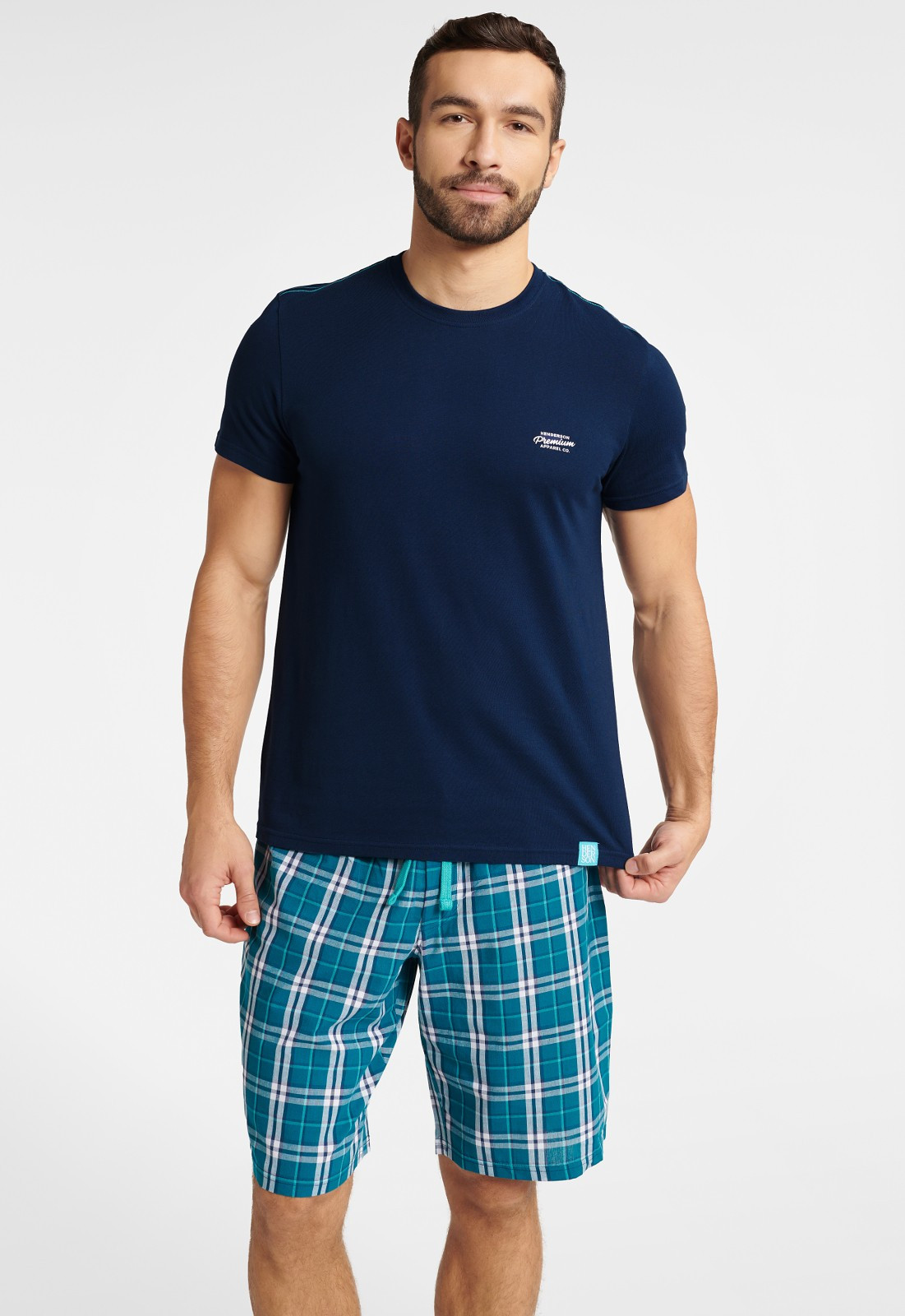 Pánské pyžamo Premium kr/r M3XL model 18018479 - Henderson Barva: Námořnictvo, Velikost: M