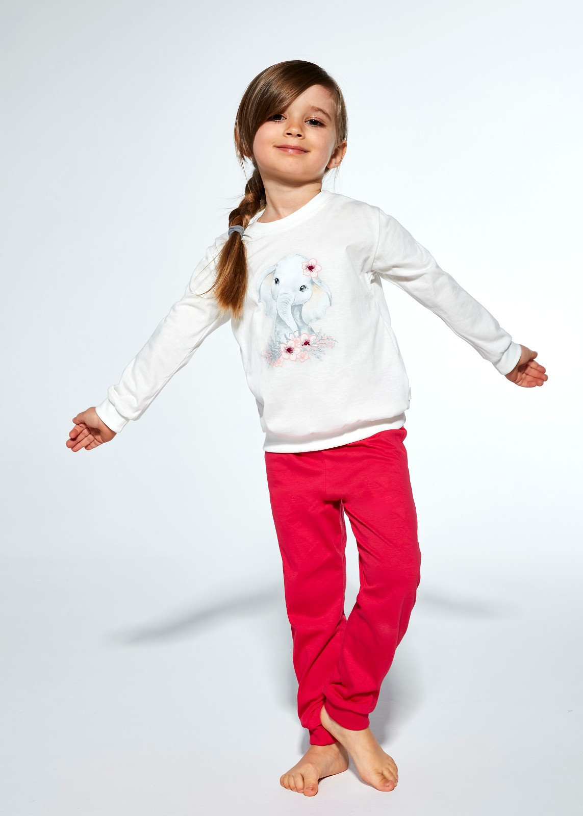 Dívčí pyžamo Cornette Kids Girl 949/170 Elephant 86-128 ecru 110-116