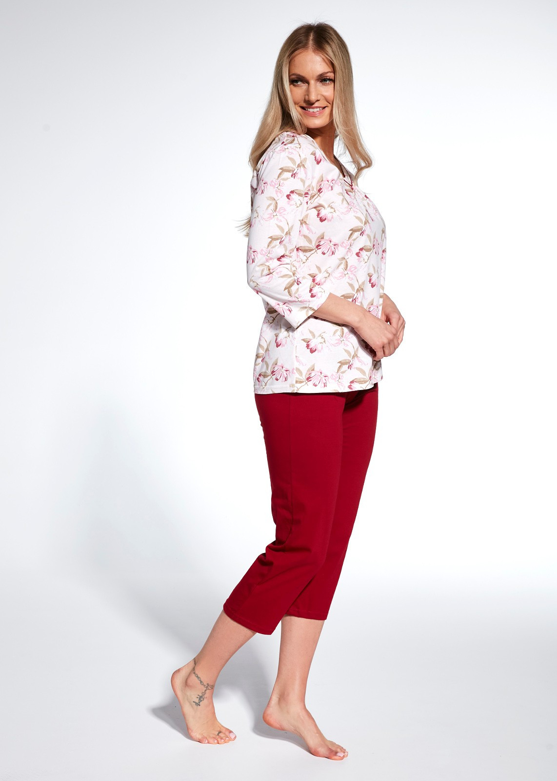 Dámské pyžamo Cornette 481/360 Adele 3/4 3XL-5XL světle růžová 3xl
