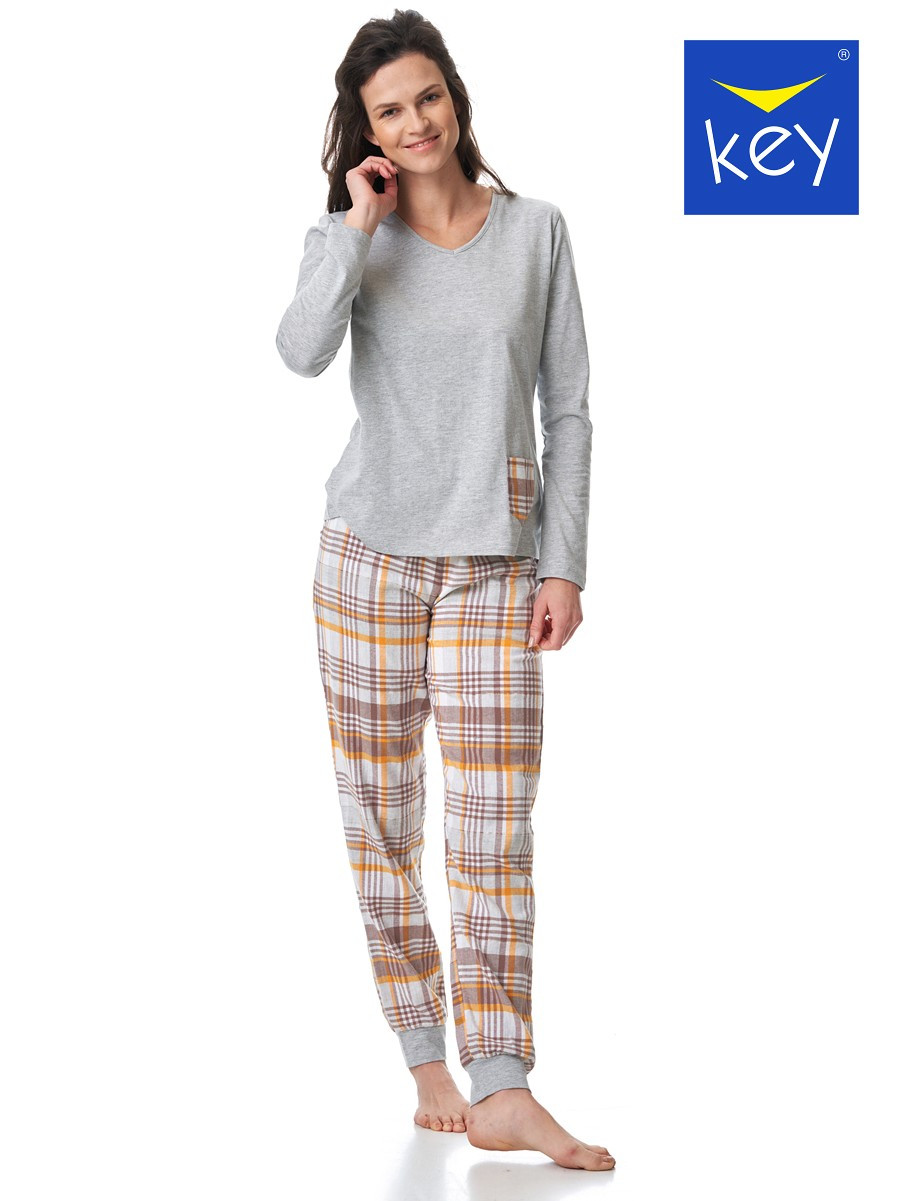 Dámské pyžamo LNS model 18775630 B23 SXL - Key Barva: melanžově šedá, Velikost: M