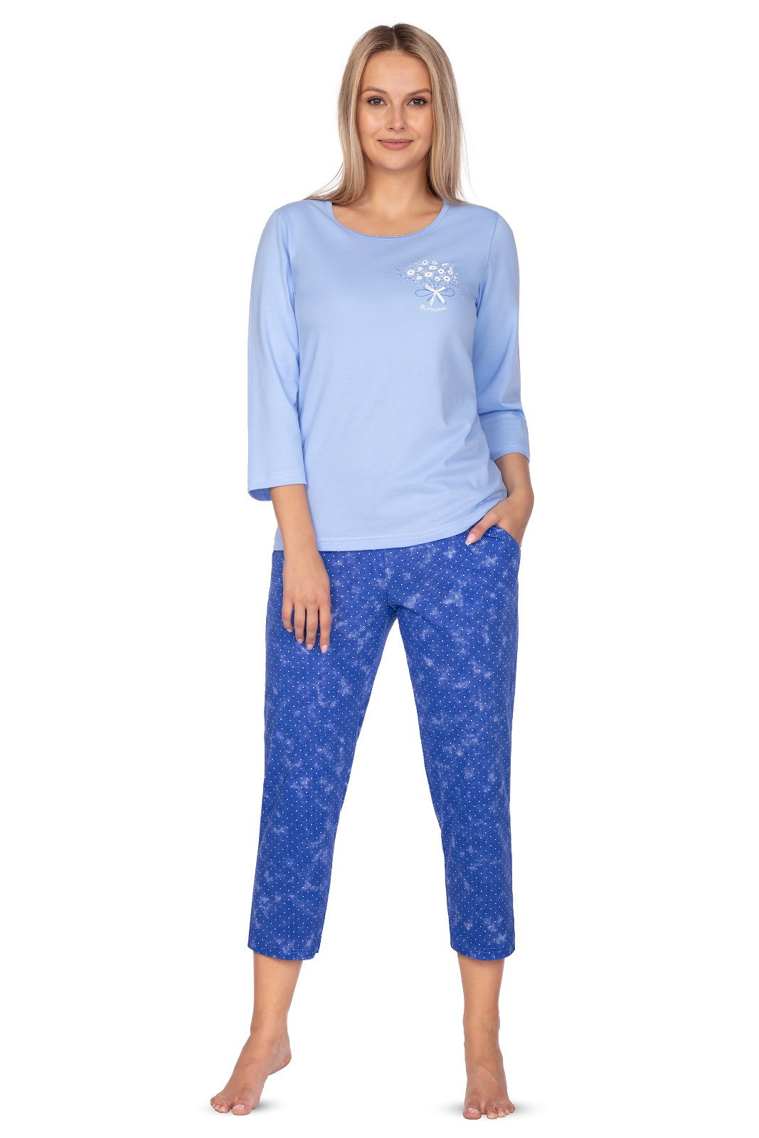 Dámské pyžamo model 18822644 3/4 2XL - Regina Barva: Růžová, Velikost: XXL