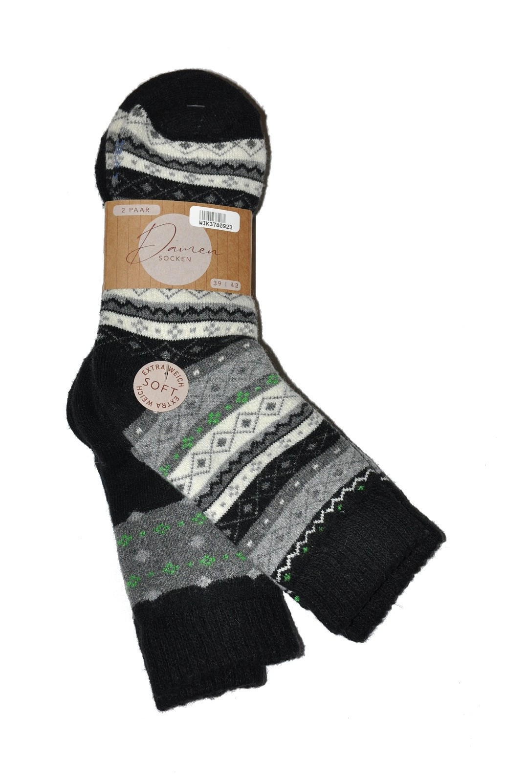 Dámské ponožky WiK 37809 Damen Socken A'2 35-42 černo-černá 39-42