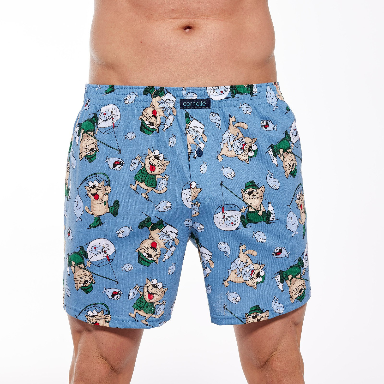 Pánské boxerky Cornette Classic 011/150 3XL-5XL džínovina 5XL