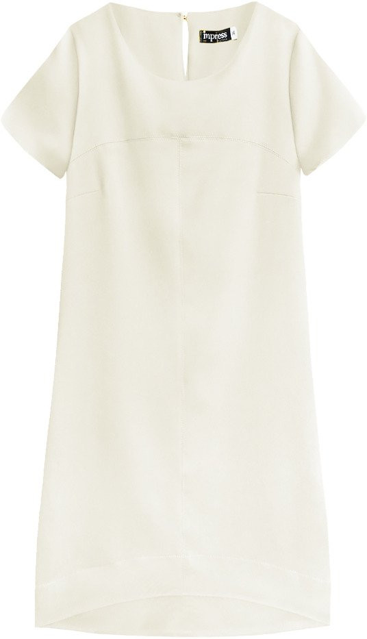 Béžové trapézové šaty model 16141110 Béžová S (36) - INPRESS