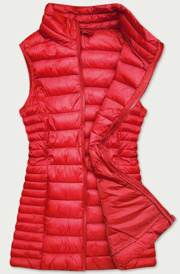 Červená dámská vesta model 16150506 červená S (36) - J.STYLE