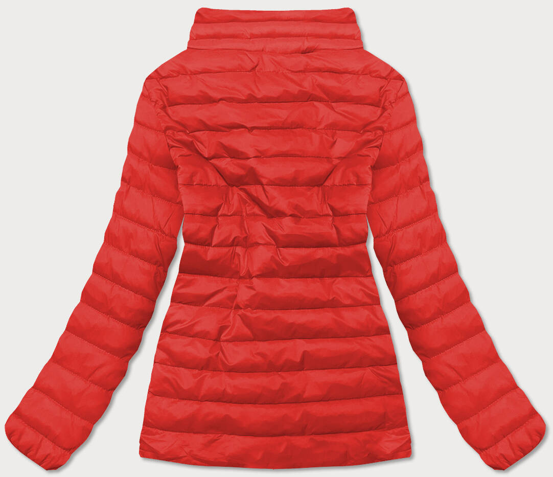 Lehká červená dámská prošívaná bunda (20311-270) Barva: odcienie czerwieni, Velikost: L (40)