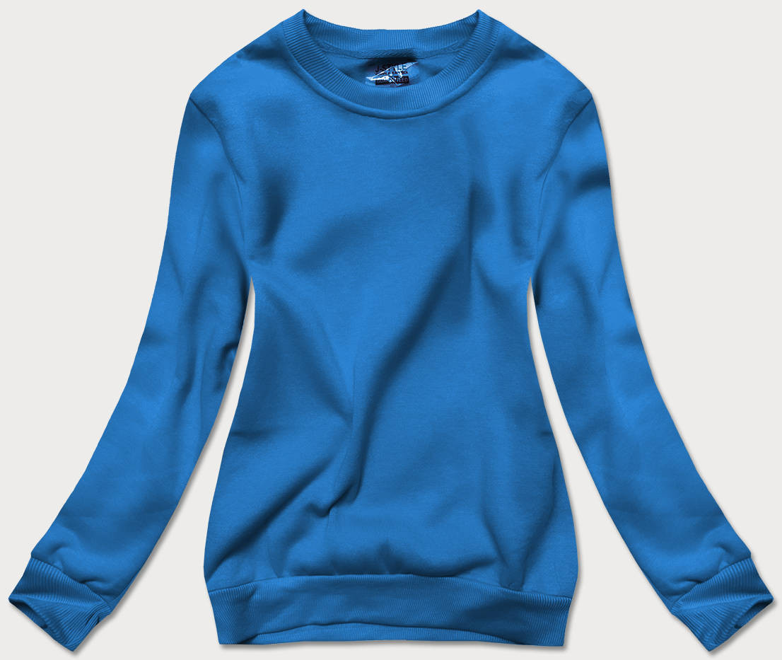Světle modrá dámská tepláková mikina se stahovacími lemy (W01-16) Barva: odcienie niebieskiego, Velikost: XXL (44)