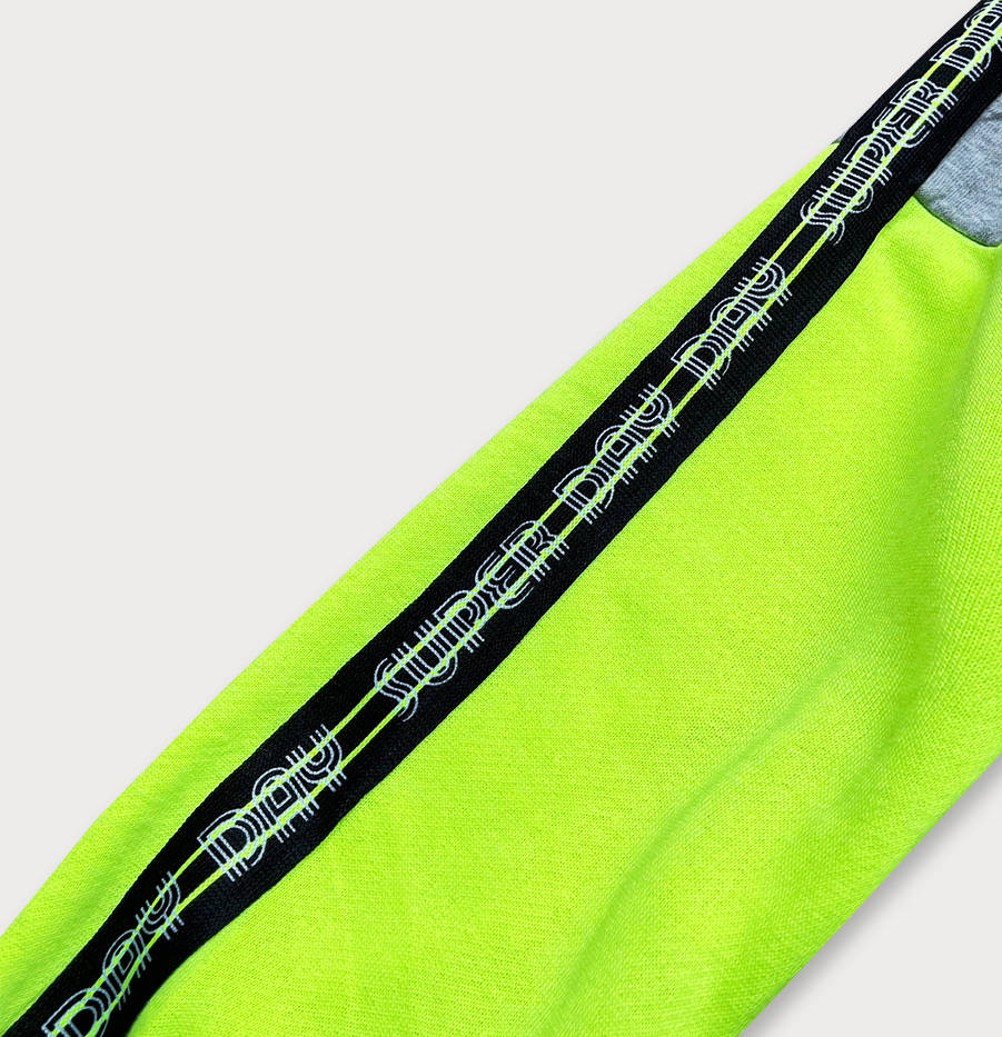 Černo-zelená dámská sportovní mikina (26019) Barva: odcienie zieleni, Velikost: L (40)