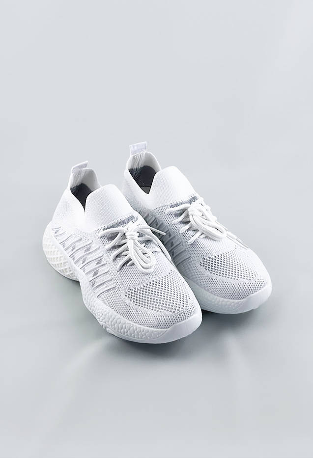 Bílé ažurové dámské sneakersy (JY21-2) Barva: odcienie bieli, Velikost: ONE SIZE