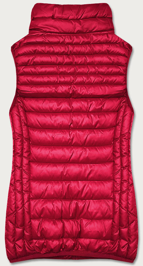 Červená dámská vesta (B2723-4) Barva: odcienie czerwieni, Velikost: 46