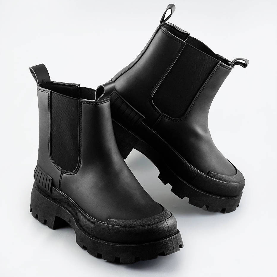 Černé dámské boty (PP25) odcienie czerni L (40)