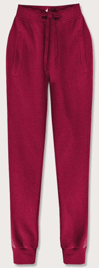 Teplákové kalhoty ve vínové bordó barvě (CK01-21) Barva: odcienie czerwieni, Velikost: S (36)