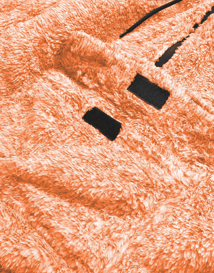 Oranžová melanžová plyšová dámská mikina (HH008-48) odcienie pomarańczowego L (40)