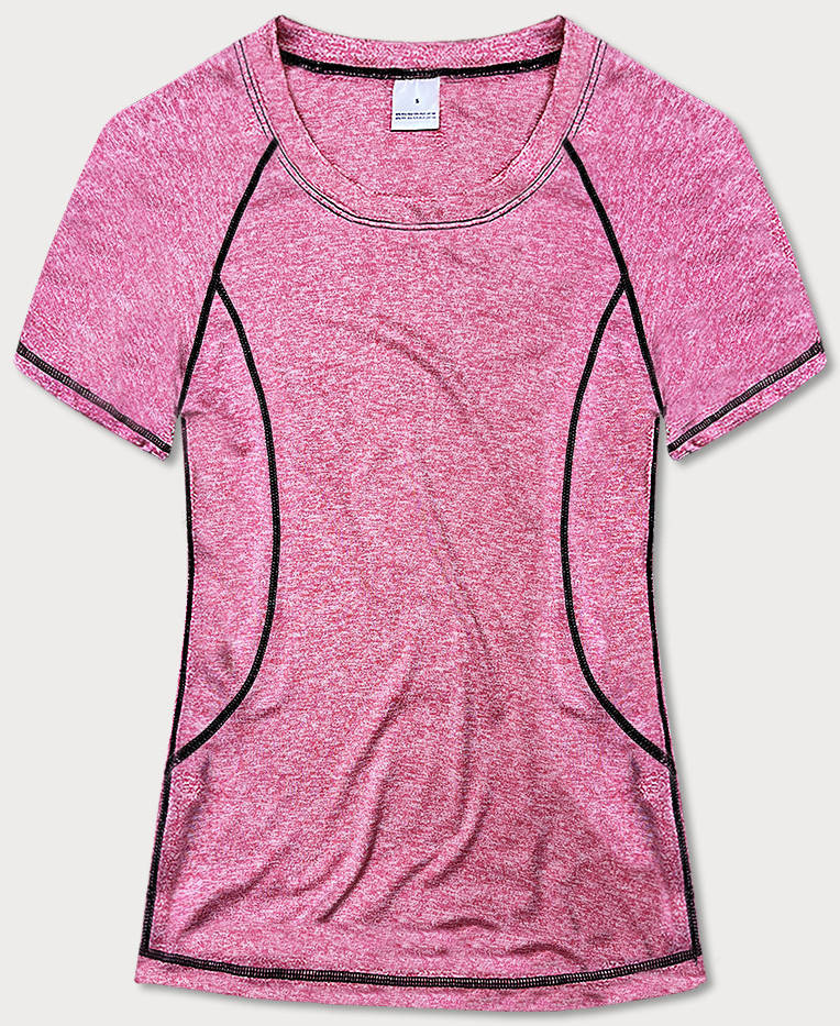 Růžové dámské sportovní tričko T-shirt (A-2158) Barva: odcienie różu, Velikost: XL (42)