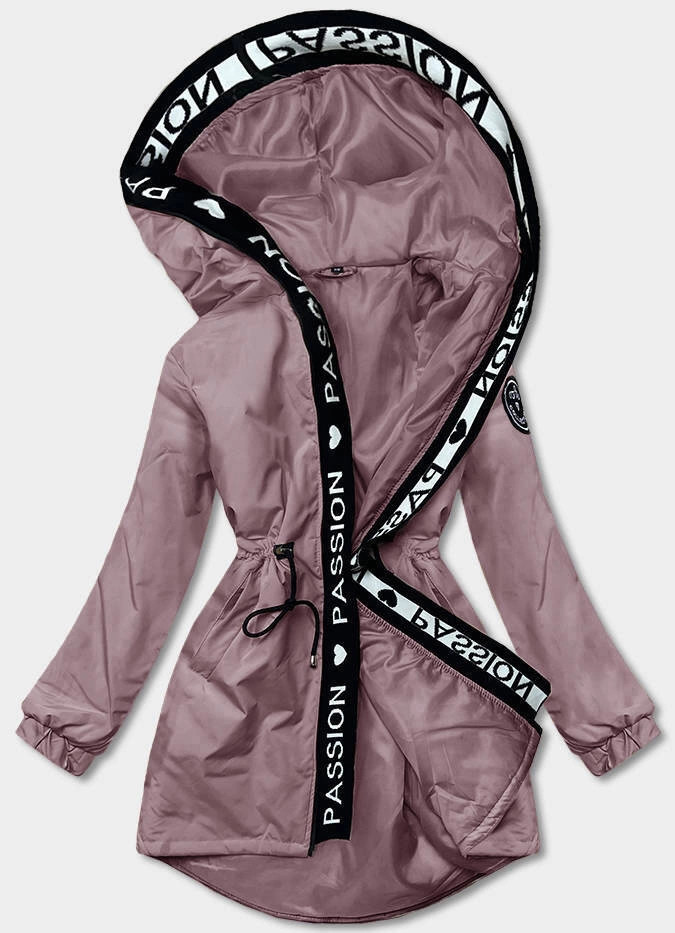 Růžová dámská oversize bunda parka (B8080) růžová XL (42)