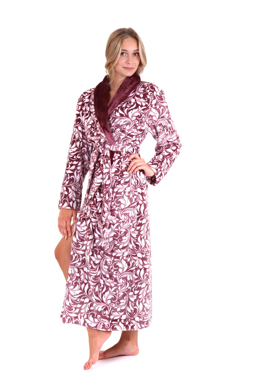 Dámský župan Flora 2556 4803 mauve wine - Vestis XL