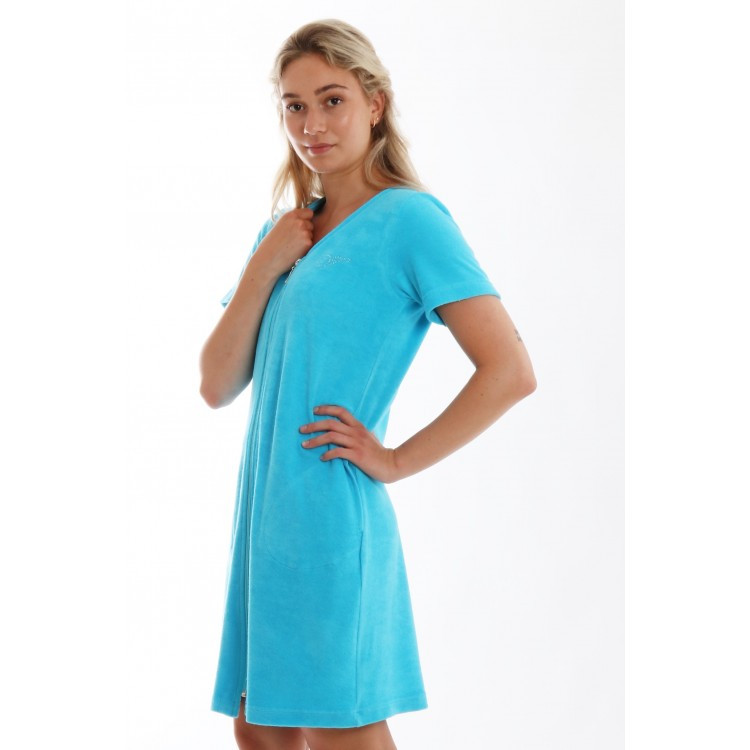 3/4 šaty s krátkým rukávem blue model 18778781 - Vestis Velikost: XXL, Řezání: pohodlné zavazovací šaty s krátkým rukávem, Barva: 6335 blue atoll