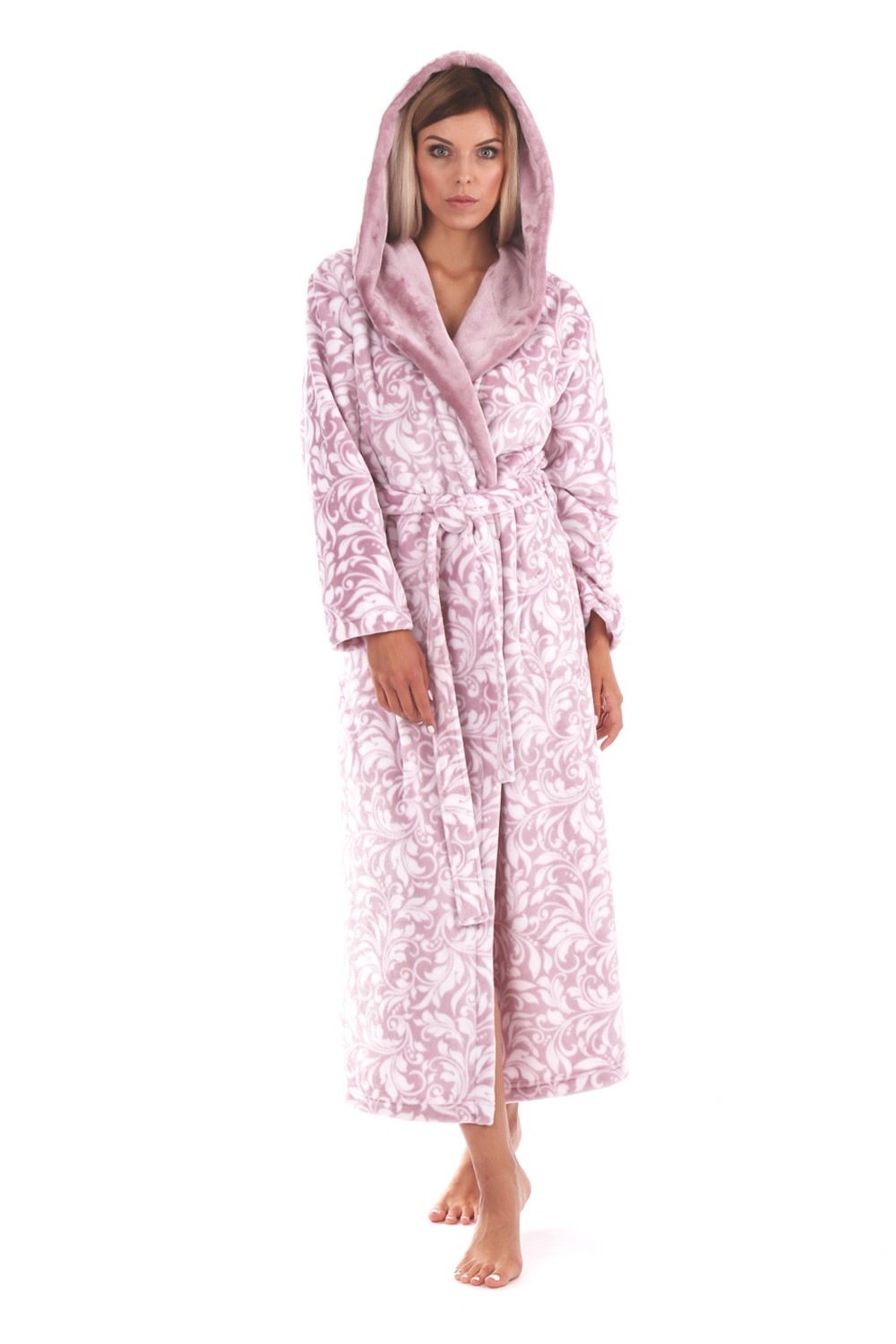 Dámský župan Flora s kapucí 3956 mauve mist - Vestis XL