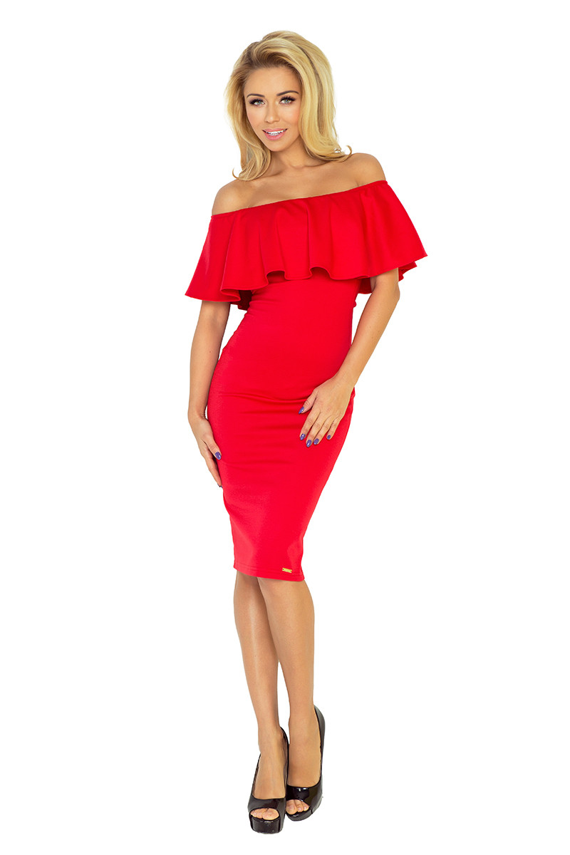 Dámské šaty model 6878067 - numoco Barva: Červená, Velikost: M