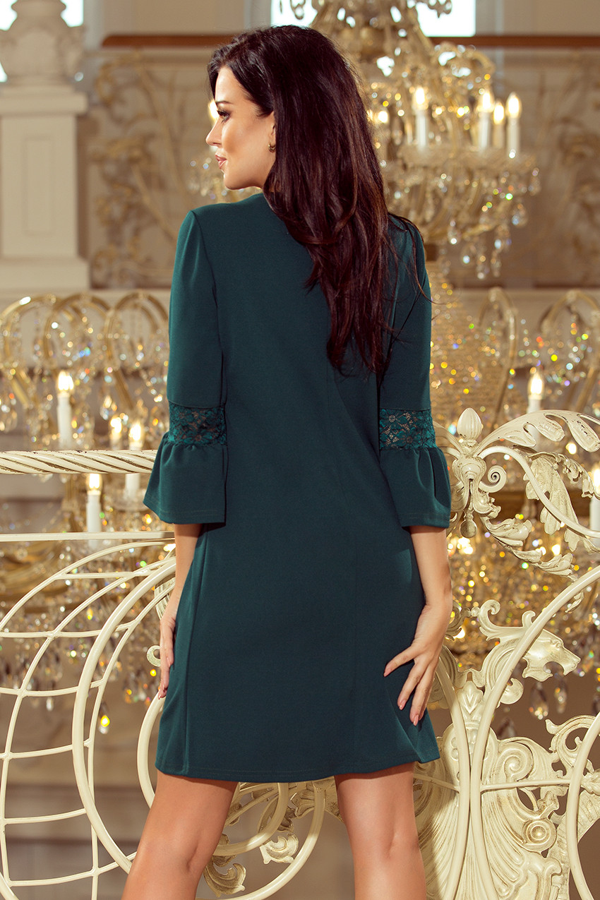 Dámské šaty 190-7 - NUMOCO Barva: Zelená, Velikost: L
