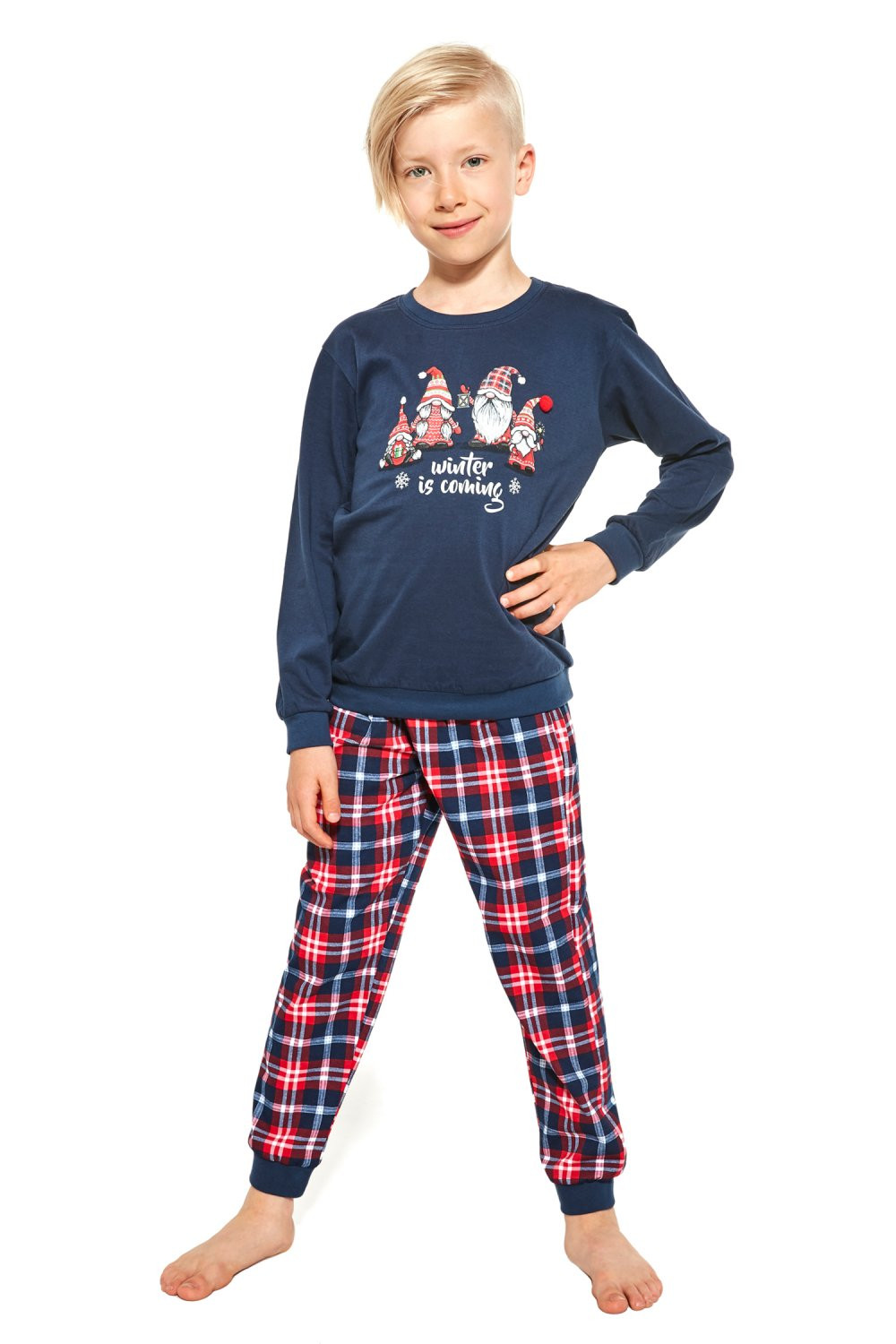 Chlapecké pyžamo model 16275224 - Cornette Barva: tmavě modrá, Velikost: 140