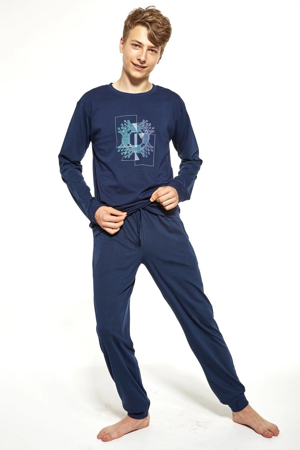 Chlapecké pyžamo 998/42 Chip - CORNETTE Barva: tmavě modrá, Velikost: 188/XL