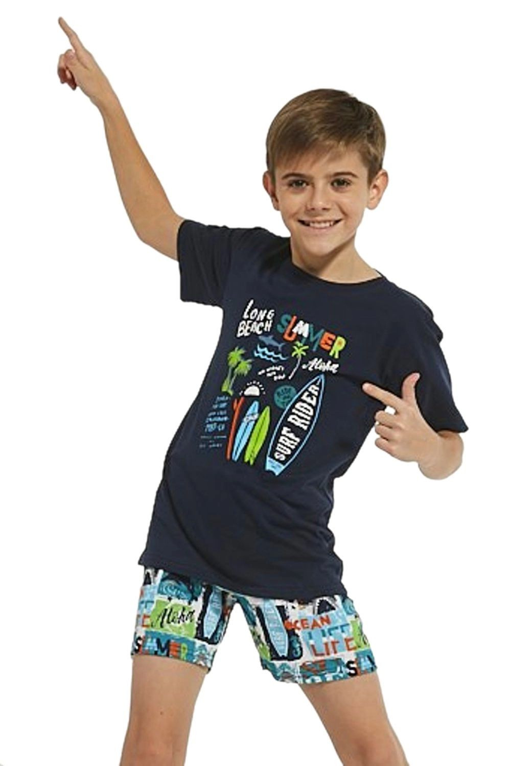 Chlapecké pyžamo 789/85 Surfer - CORNETTE Barva: tmavě modrá, Velikost: 98/104
