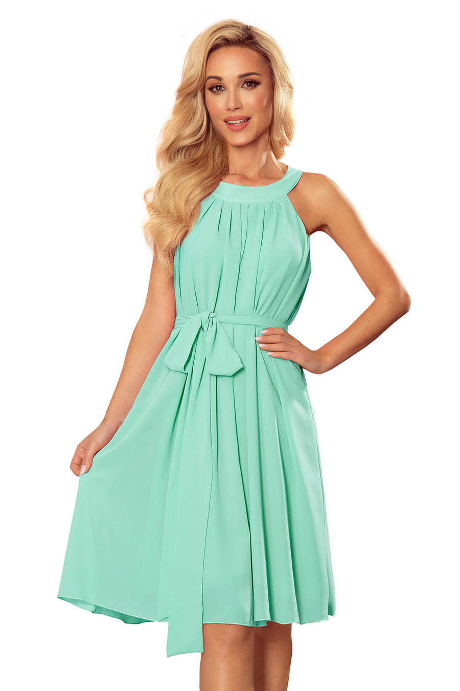 Dámské šaty 350-5 ALIZEE - NUMOCO světle zelená XL