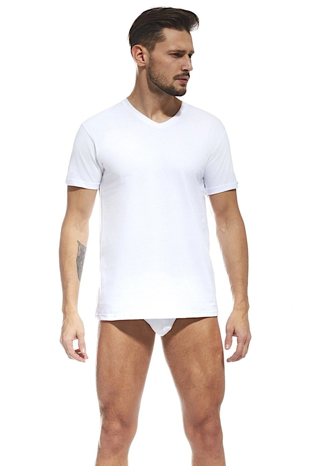 Pánské tričko 201 Authentic new biała - CORNETTE Barva: Bílá, Velikost: XL