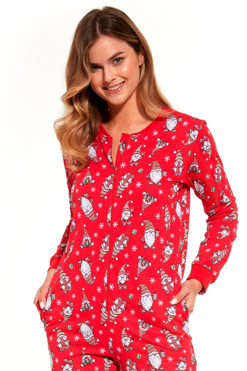 Dámské pyžamo model 17809170 - Cornette Barva: Červená, Velikost: L