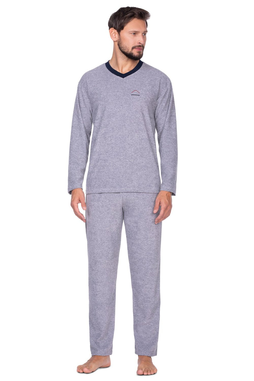 Pánské pyžamo model 17918171 grey plus melanž XXL - Regina